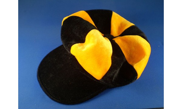 Black and Gold Flat Cap